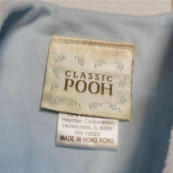 Classic Pooh Vintage Disney Blue Velour Jumpsuit and Polo Shirt Infant One Piece - Picture 12 of 14